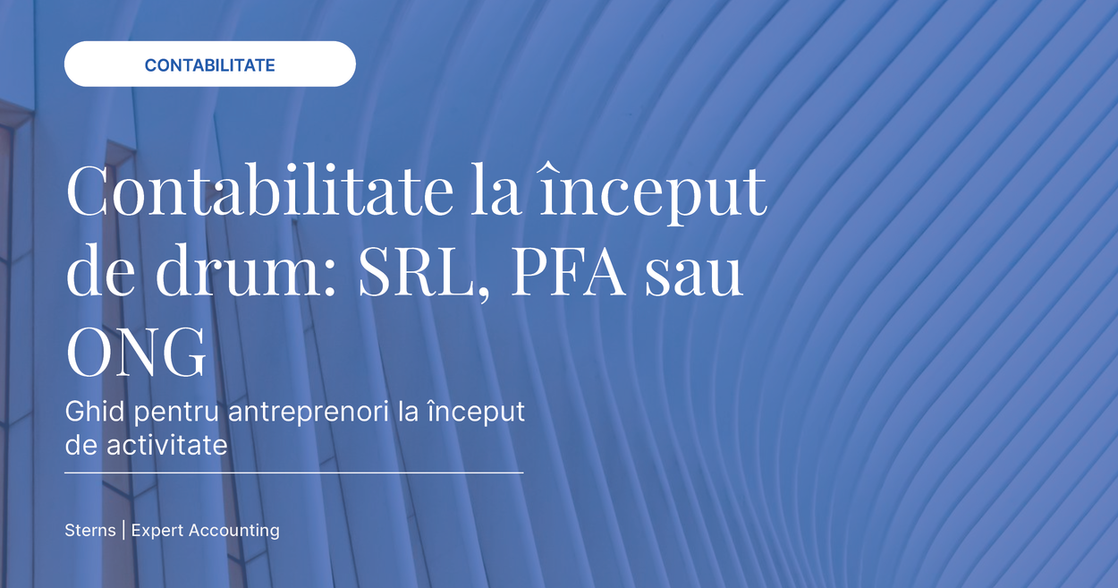 Contabilitate la început de drum: SRL, PFA sau ONG